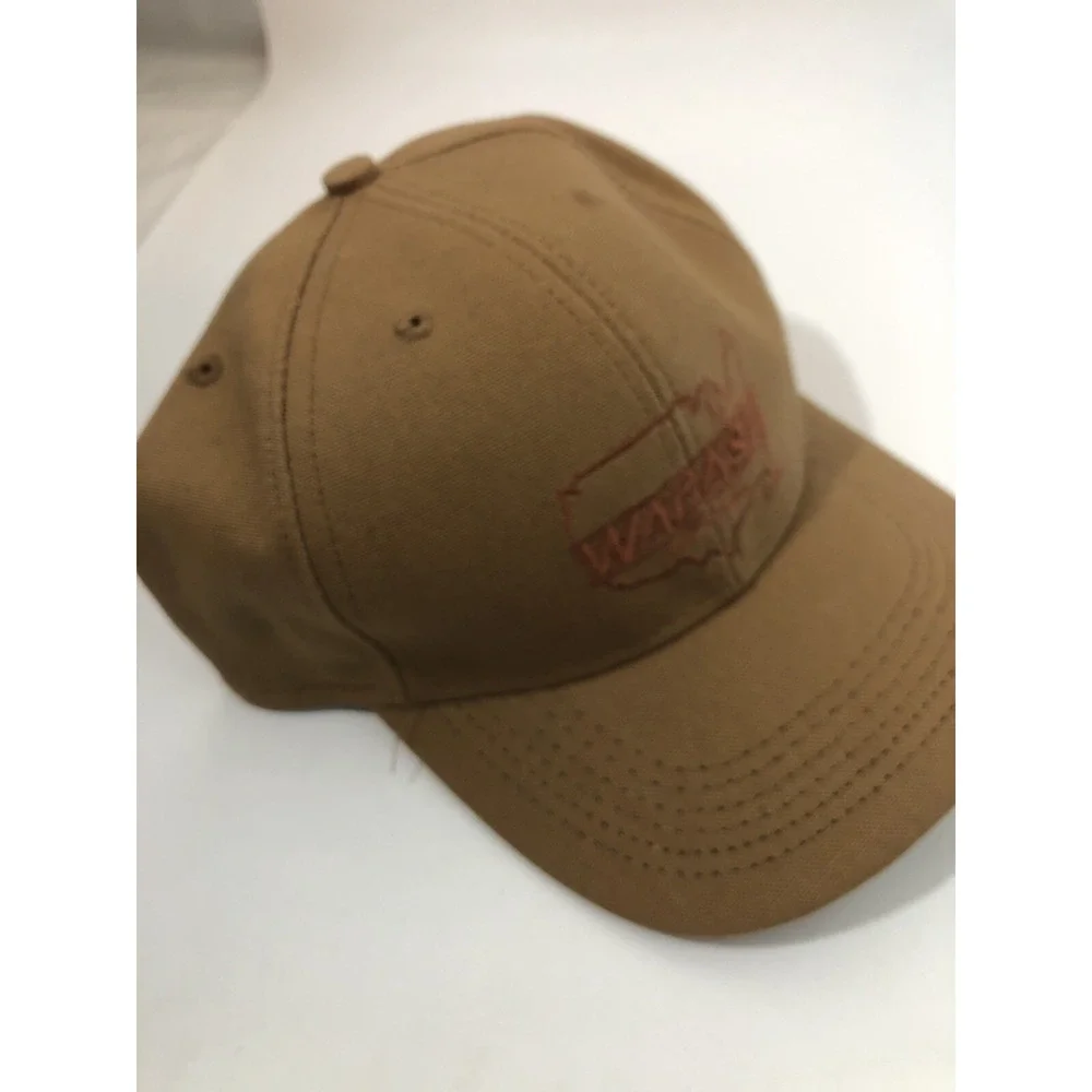 Wabash‎ National Vintage Trucker Hat Brown Canvas Made in USA Snapback Cap Mens